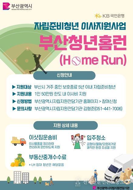 부산청년홈런(Home Run) 홍보물