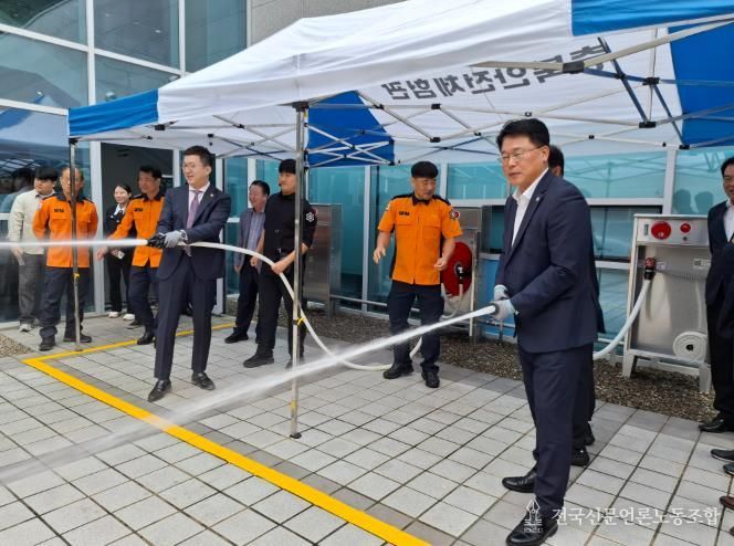 충청북도의회 건설환경소방위, 충북안전체험관·옥천 재해위험개선지구 현장 방문