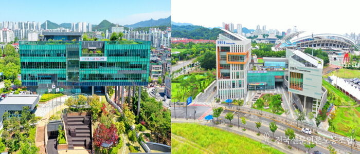 상록구청(왼쪽), 단원구청(오른쪽) 전경