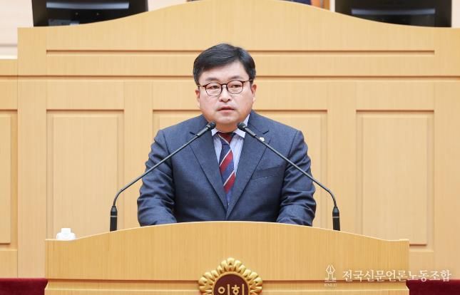 모정환 의원 함평 월야중학교 체육관 신축 촉구 5분 자유발언 사진