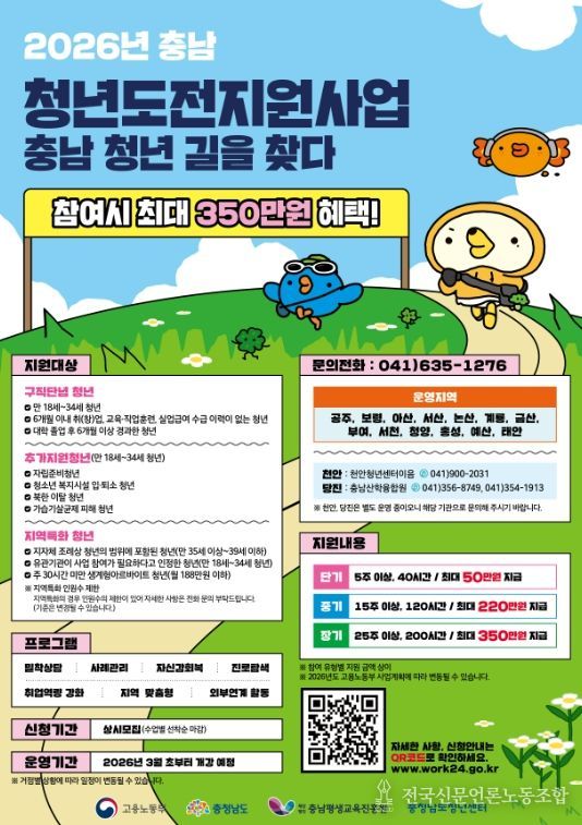 2026년 청년도전지원사업 홍보포스터