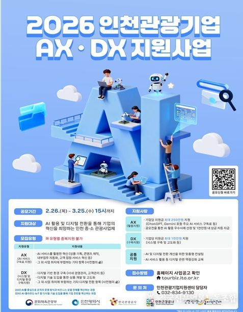 인공지능 전환 및 디지털 전환’지원사업 공모 포스터