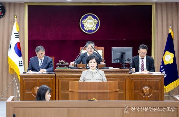 광주광역시 동구의회 김현숙 의원, 5분 자유발언서 가로수 관리 시방서 개선 촉구