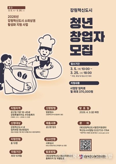 강원혁신도시 내 소외상권 활성화를 위한 임차료 지원