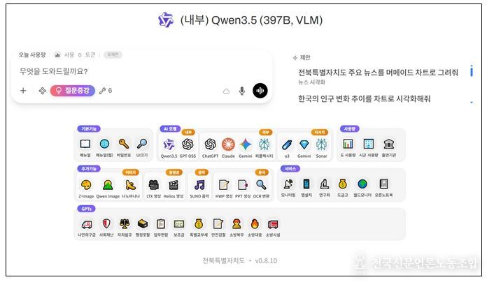 전북도 생성형 AI 시스템 ‘전북AI'