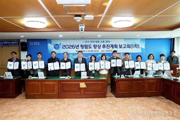 청렴도 향상 소통회의 진행 모습