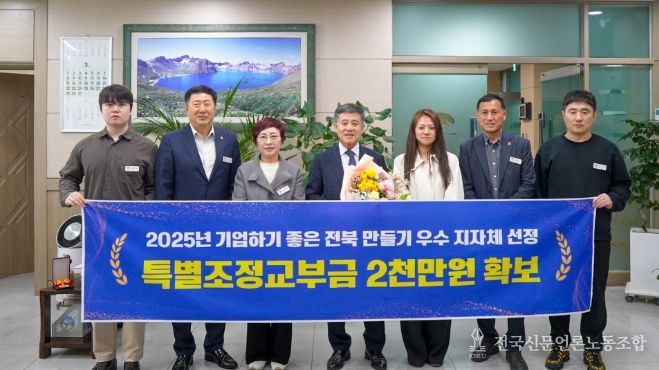 김제시, 기업하기 좋은도시 '우수' 선정