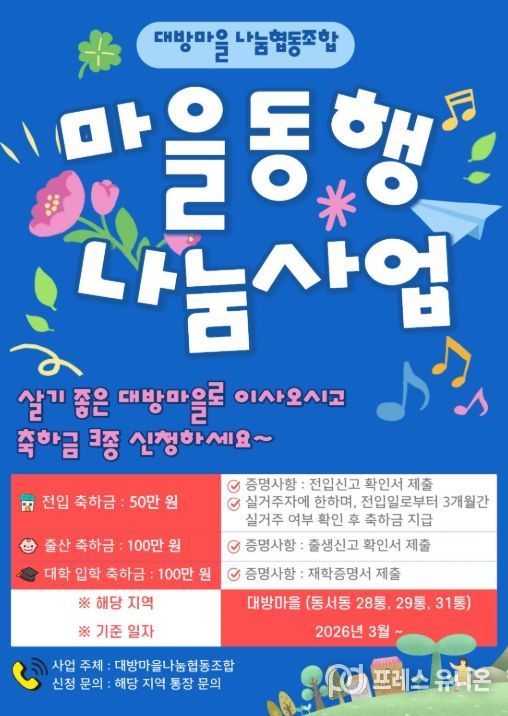 사천시 대방 굴항 도시재생사업지구, 대방마을나눔협동조합 ‘마을 동행 나눔사업’ 본격 시행